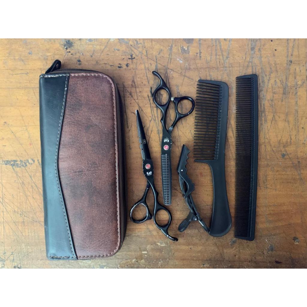 GUNTING RAMBUT PROFEAIONAL KASHO KAI SET BEKAS LENGKAP
