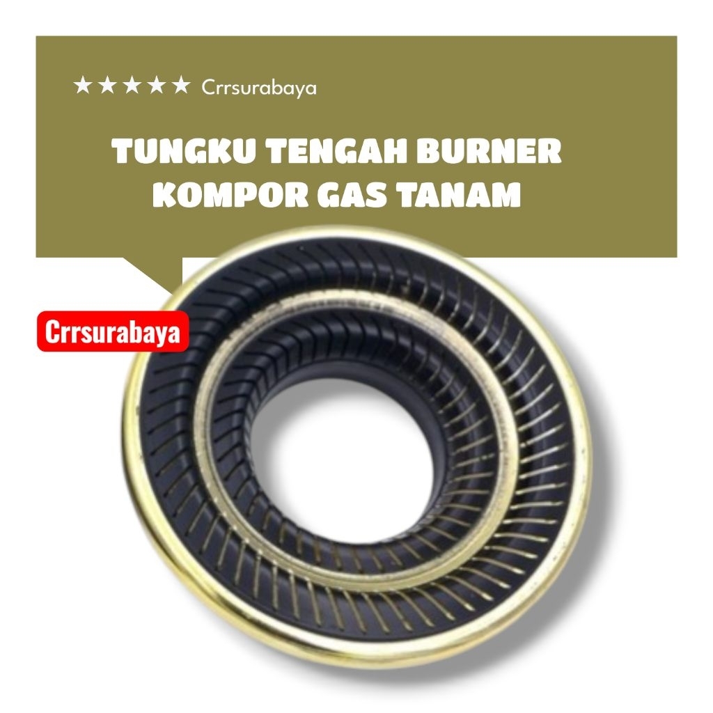Tungku Tengah Burner Kompor Gas Tanam Progas Niko Domo Amor Sparepart Gas Kaca Api Biru Kuat