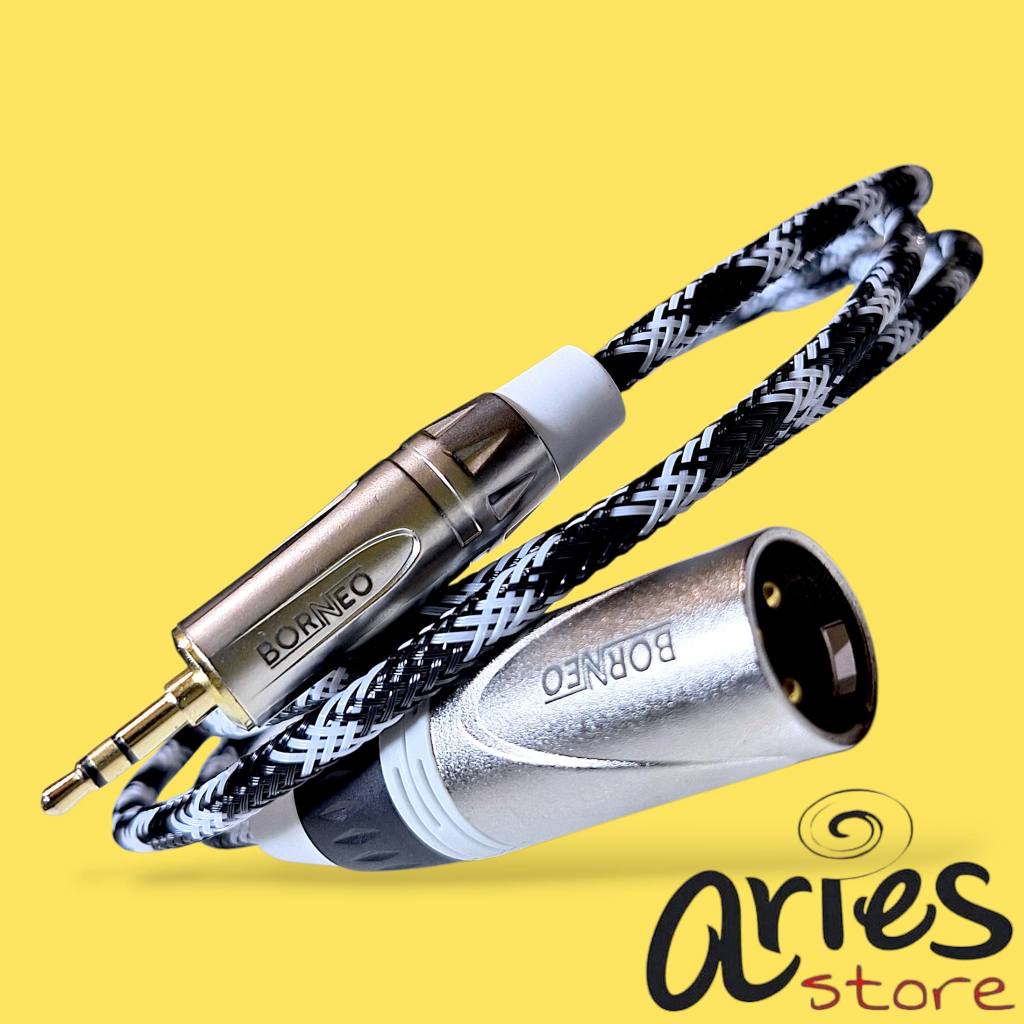 KABEL AUDIO CANON MALE TO JEK MINI STEREO BORNEO ORIGINAL