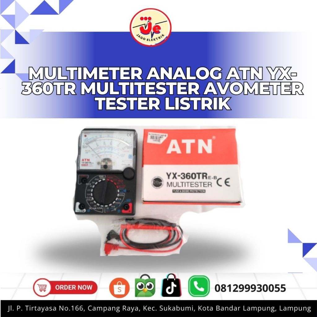 Multimeter Analog ATN YX-360TR Multitester Avometer Tester Listrik
