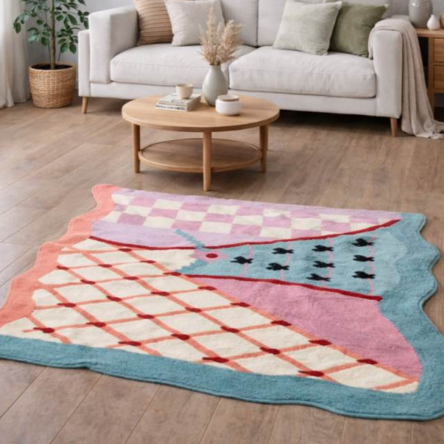 READY STOK Karpet pink pastel aesthetic 200x160