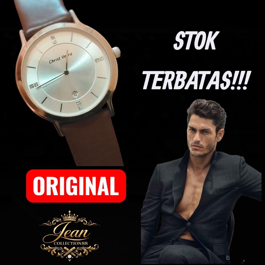 CV CHRIST VERRA VERA ORIGINALJAM TANGAN PRIA COWOK BEKAS SECOND SEKEN QUARTZ MULUS KEREN ANTI AIR 10