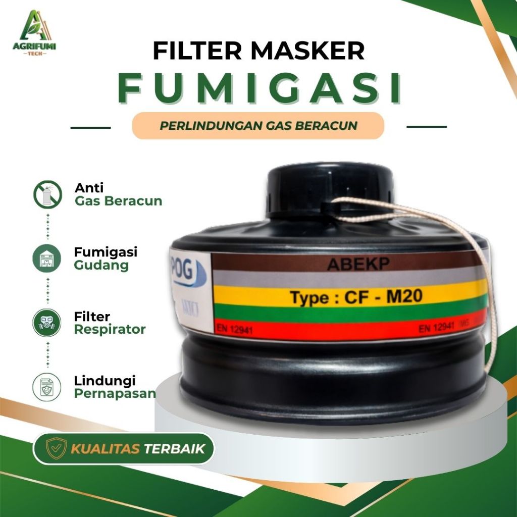 Filter Masker Fumigasi A2B2E2K2P3 | Cartridge Respirator Anti Gas Beracun | Filter Masker Safety
