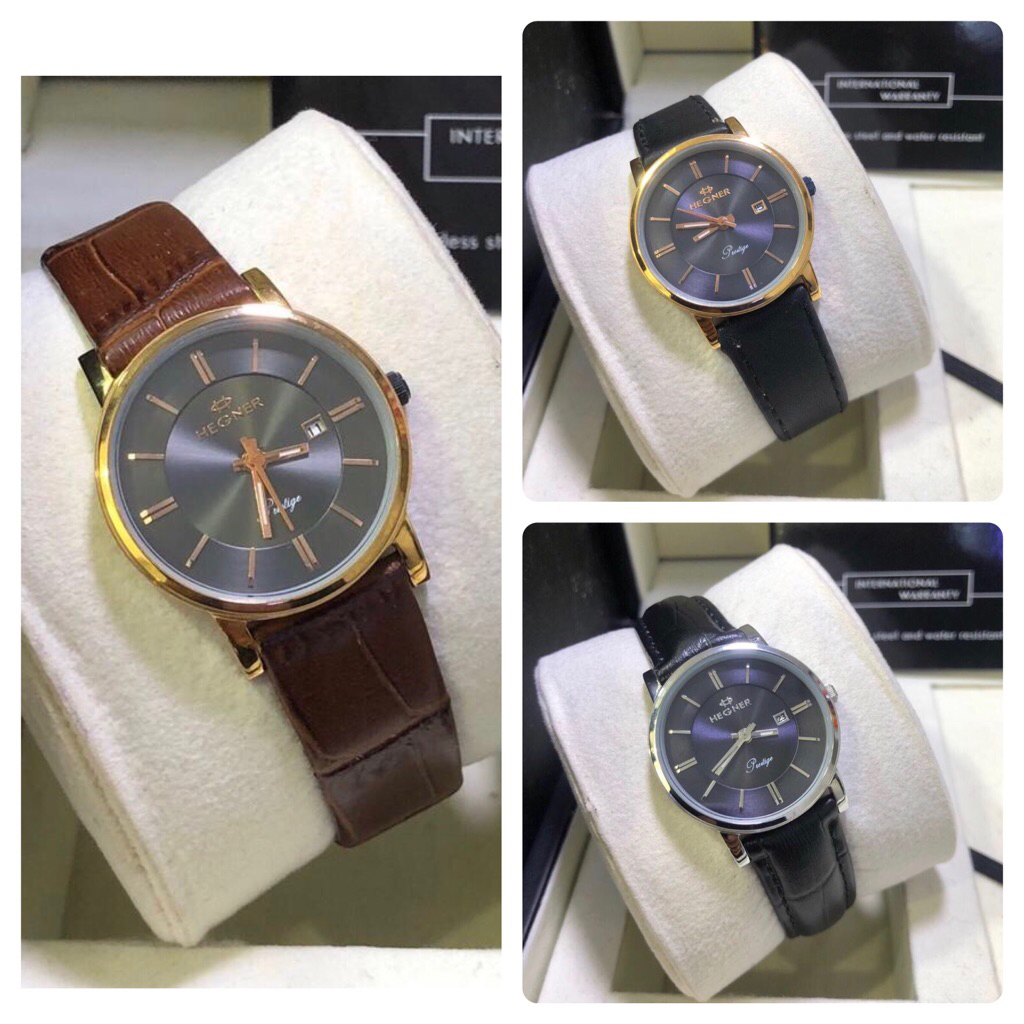 JAM TANGAN WANITA HEGNER 403L / HW 403L / HEGNER 403 KULIT [ORIGINAL]