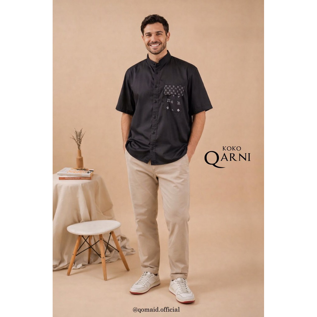 QARNI SHIBORI | KOKO SHIBORI | BAJU KOKO DEWASA | KEMEJA PRIA | KOKO PRIA | BAJU LEBARAN | KEMEJA BA