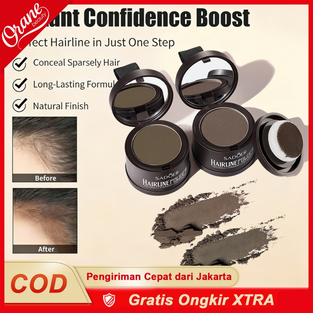 Oranebeaut Hair Shadow Powder Bedak Penutup Uban Hair Shadow Hair Line Powder Bedak Penutup Garis Ra