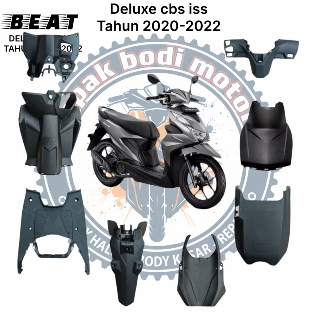 full set Body Motor Honda BeAT Deluxe eSP CBS ISS Deluxe Tahun 2020 - 2022 2020 2021 2022 Cover Body