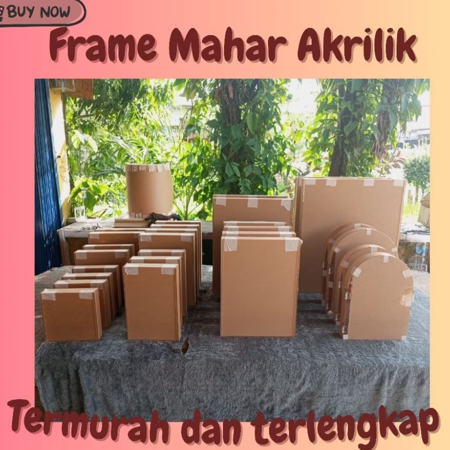 MAHAR AKRILIK KOTAK | BINGKAI MAHAR HANTARAN | MAHAR AKRILIK TERMURAH