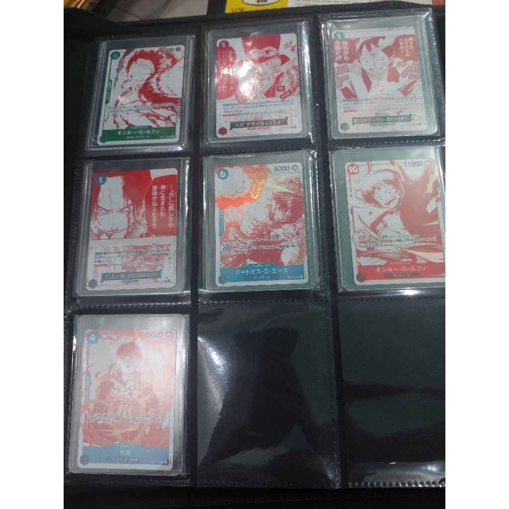One Piece TCG Set 7 Pcs Red Card Mini Manga