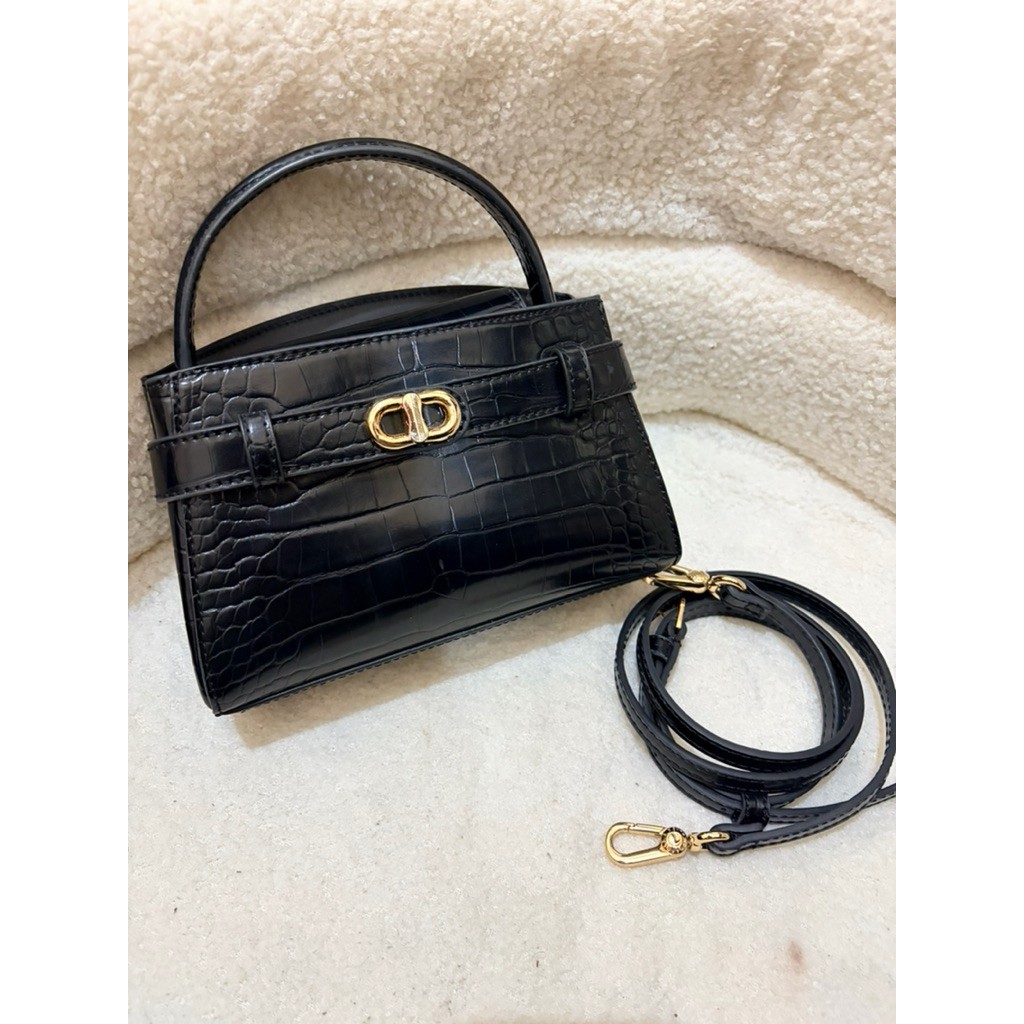 Sling Bag hitam croco ck