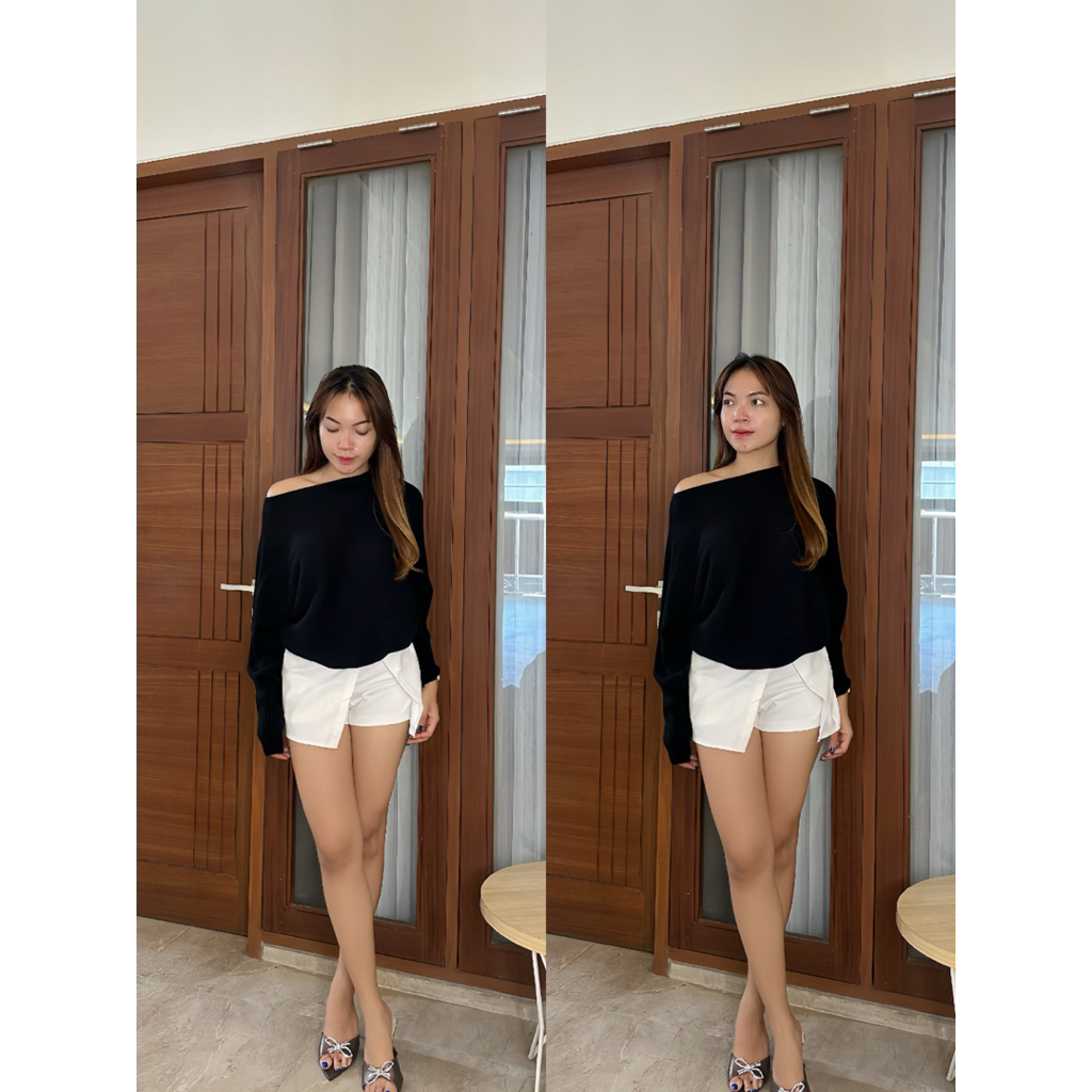 Knit CJ top/ Top Knit Off Shoulder