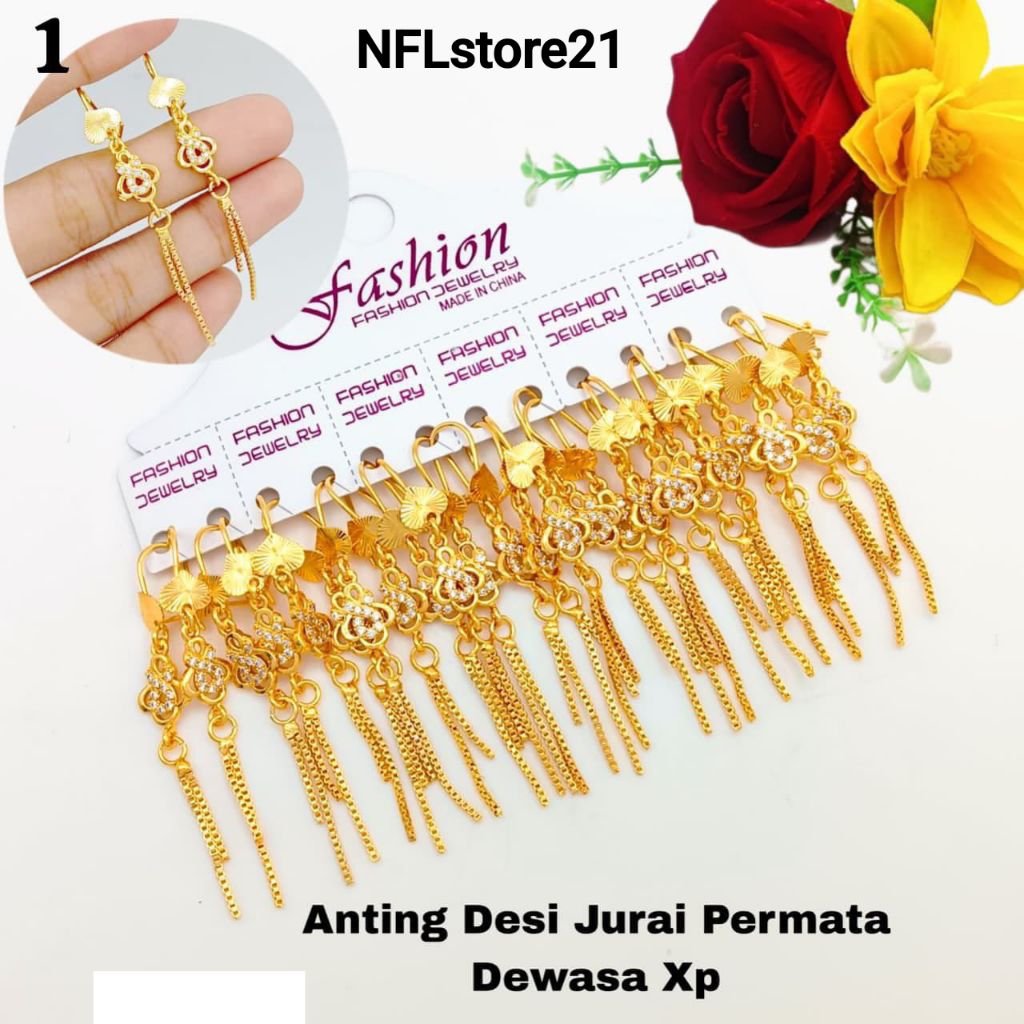 Anting Desi Juraii Dewasa Xuping Permata