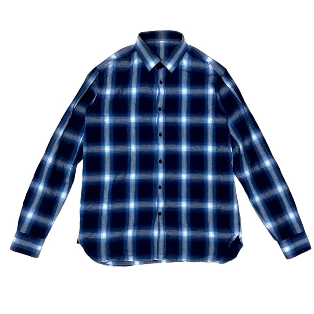 Saint Laurent AW14 Flannel Longsleeve Shirt Kemeja Authentic 100%