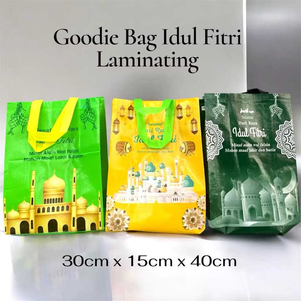 Tas Hampers Laminating Lebaran Idul Fitri Tas Parcel Lebaran Sablon Goodie Bag Lebaran Idul Fitri 30