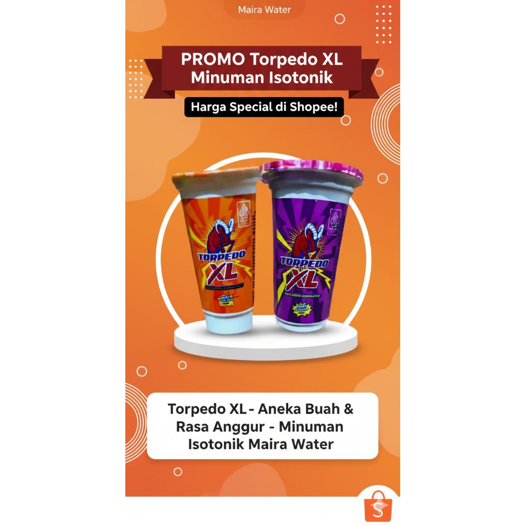 NEW PRODUK 2025 TORPEDO XL 240ML, MINUMAN CUP VIRAL MASA KINI 1 dus