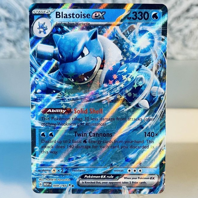 TCG Blastoise EX English 009/165 RR KARTU CARD POKEMON INGGRIS