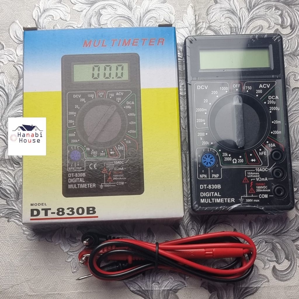 DT830B Multitester Buzzer  / avometer / Multimeter Tester Digital DT830 DT 830 Lengkap