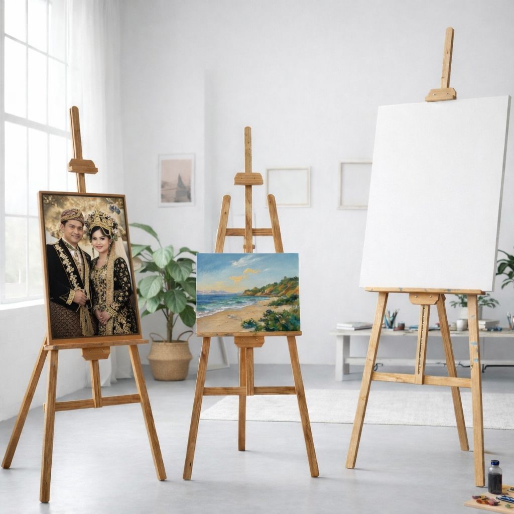 Stand Kayu, Stand Lukis, Stand Foto, Stand Wedding, Stand Frame, Stand Bingkai