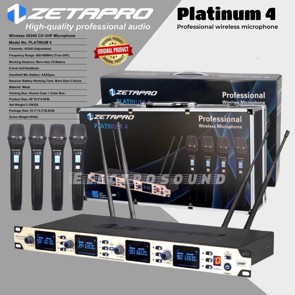 MIC WIRELESS ZETAPRO PLATINUM 4 / Zetapro Platinum 4 / ZETAPRO ORIGINAL