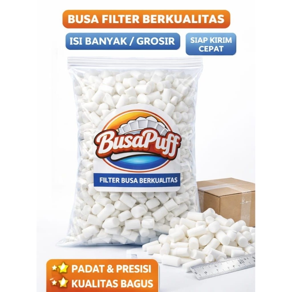 Busa Filter Putih Padat Isi Banyak | Busa Filter Reguler Berkualitas | Murah & Siap Kirim