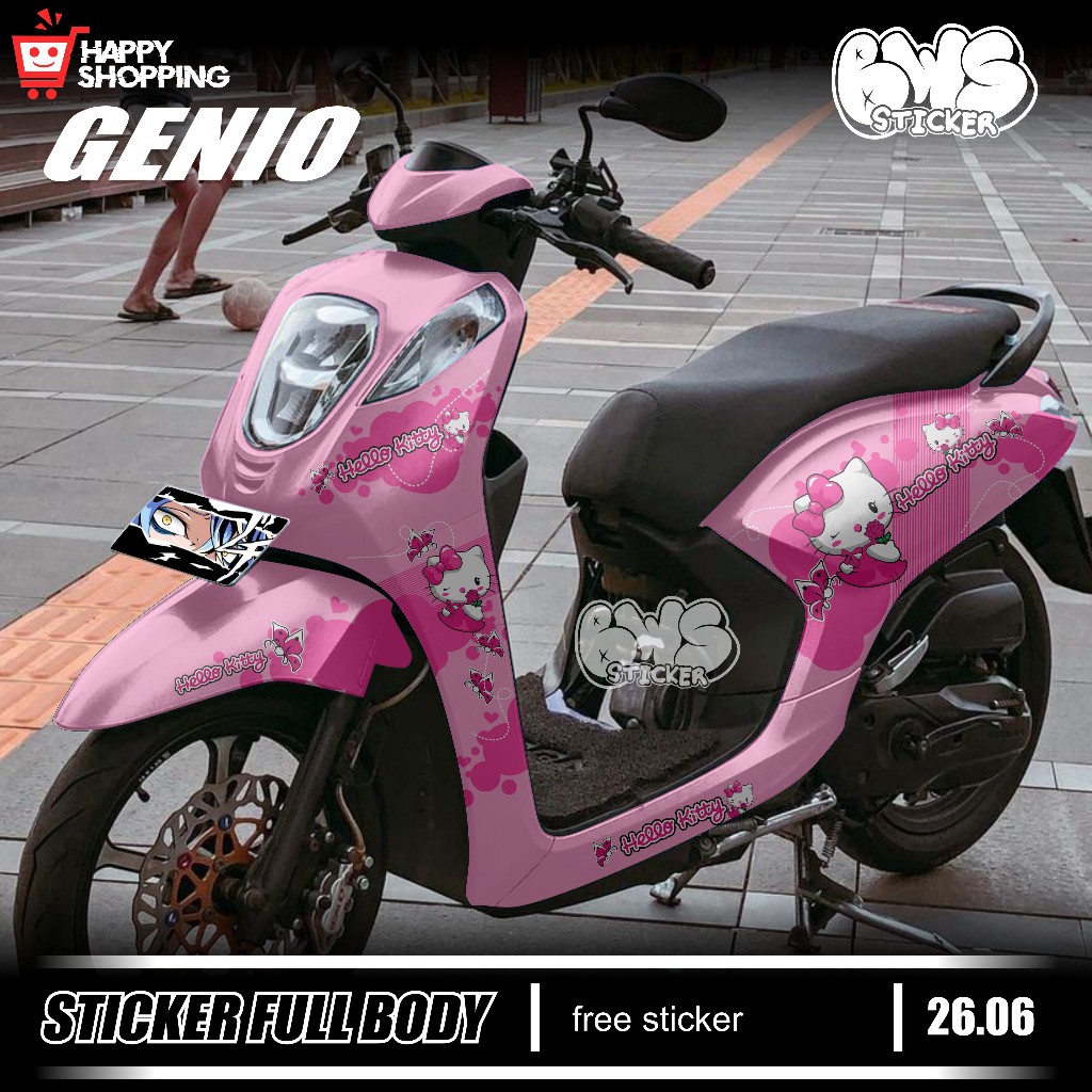Terbaru Sticker Decal Full Body Motor Honda Genio Tahun 2019 2020 2021 2022 2023 2024 2025 2026 Stic