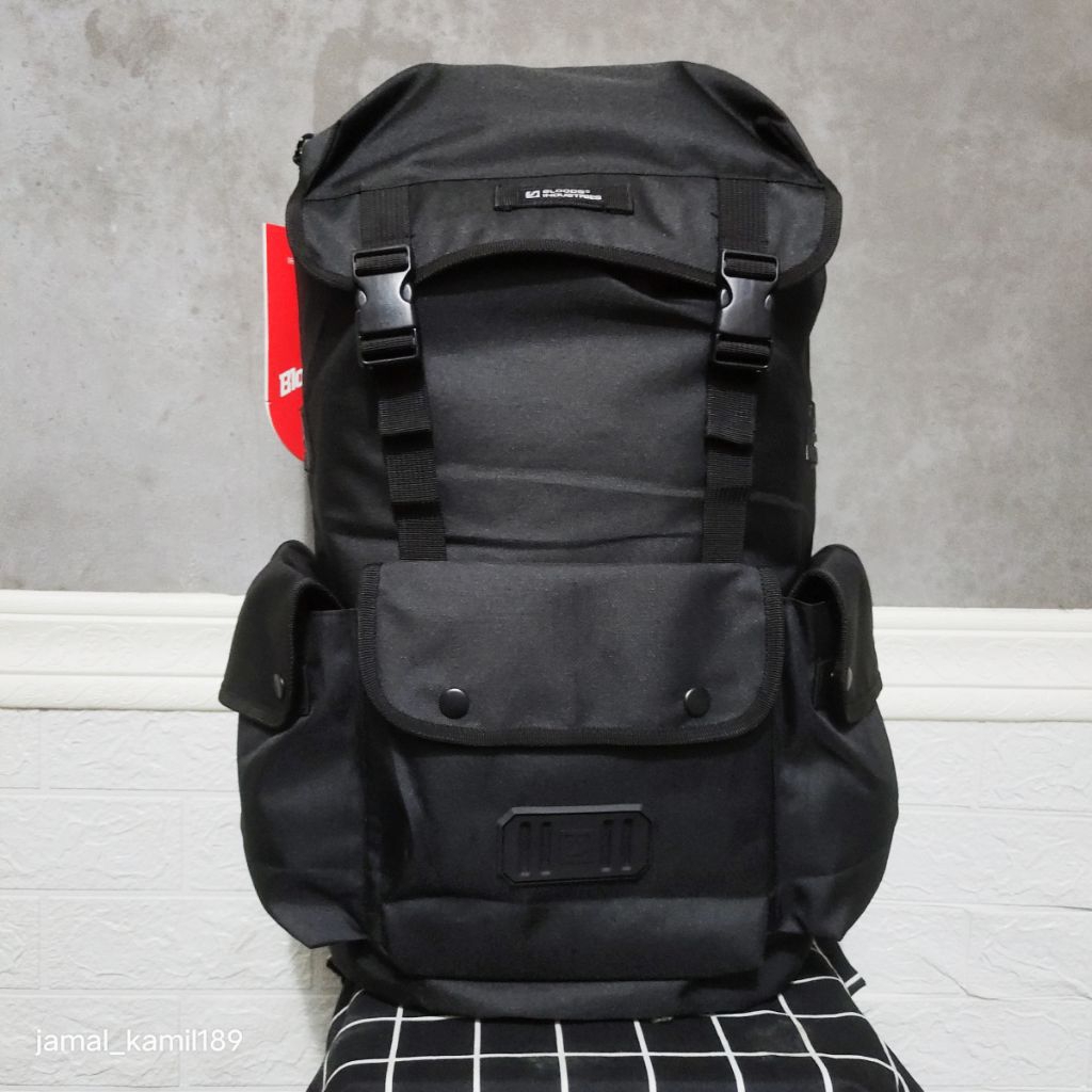 TAS RANSEL LAPTOP BLOODS CAMS BLACK ORIGINAL.
