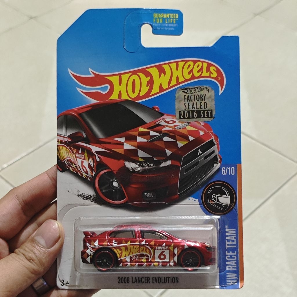 Hot Wheels 2008 Lancer Evolution HW Race Team US Card Factory Sealed