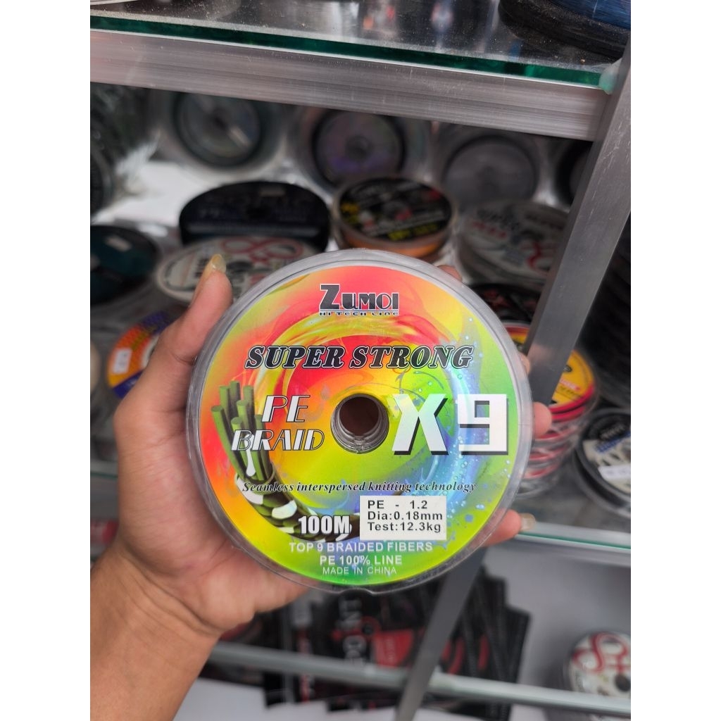 Senar Pancing PE X9 Zumoi Multicolor Panjang 100m Super Strong