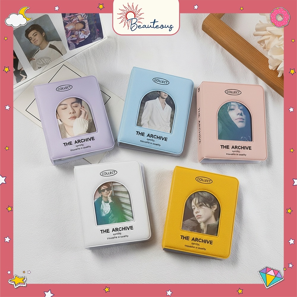 Mini Album Koleksi Photocard Holder Polaroid Collection Card Book 40 Slot Waterproof Buku Album Foto