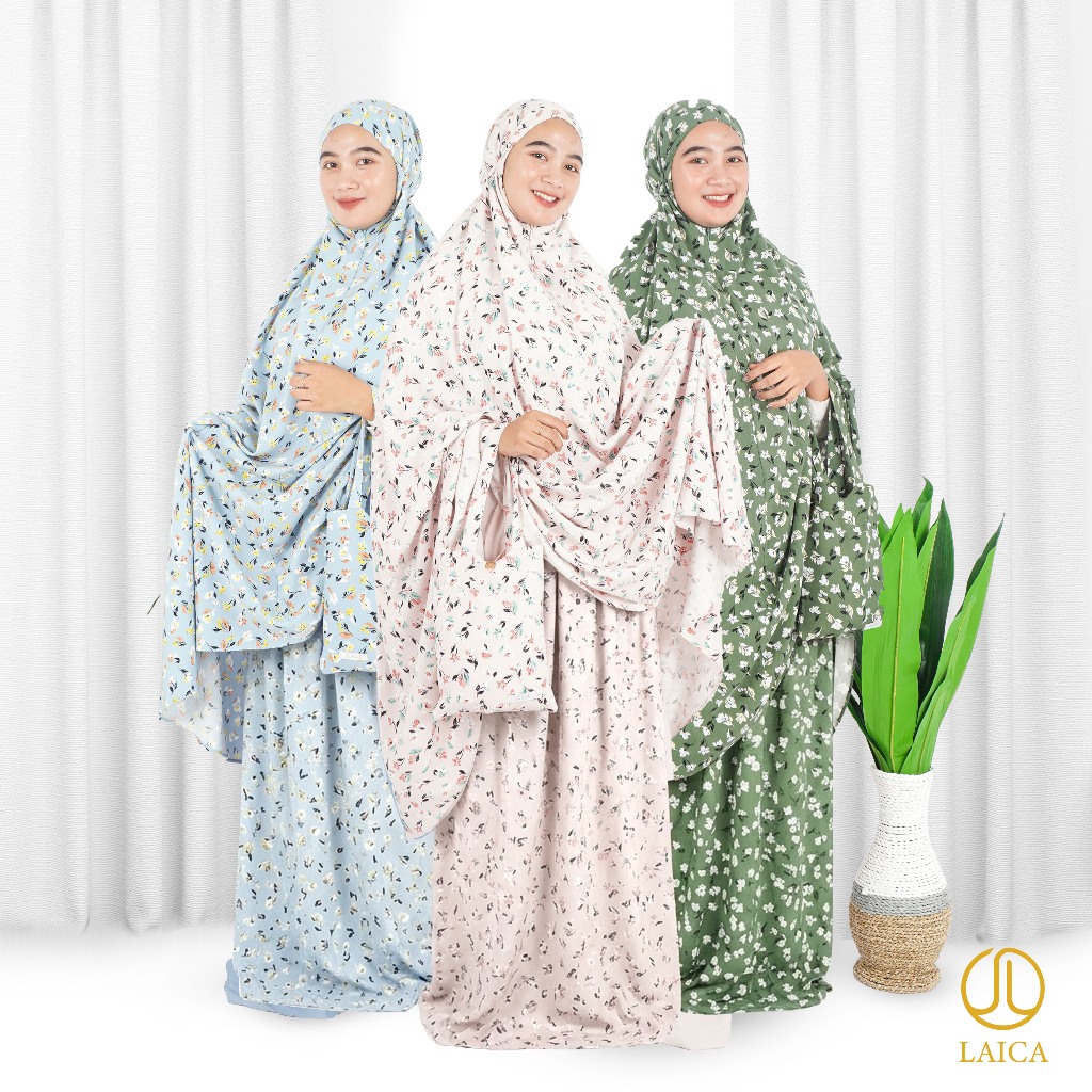 Mukena Laica Rayon Fleur 2in1 All Size