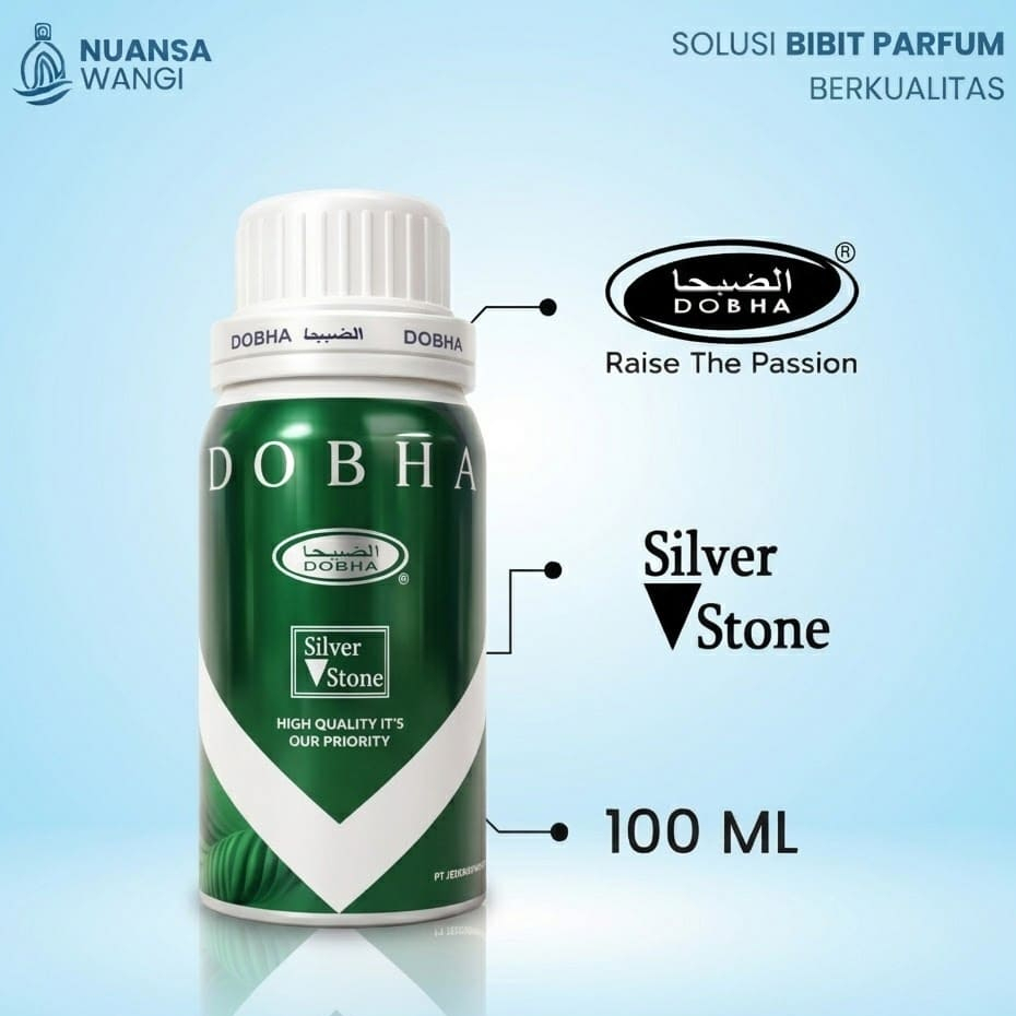 BIBIT PARFUM MURNI - Silver Stone 100ml By Dobha - Segel