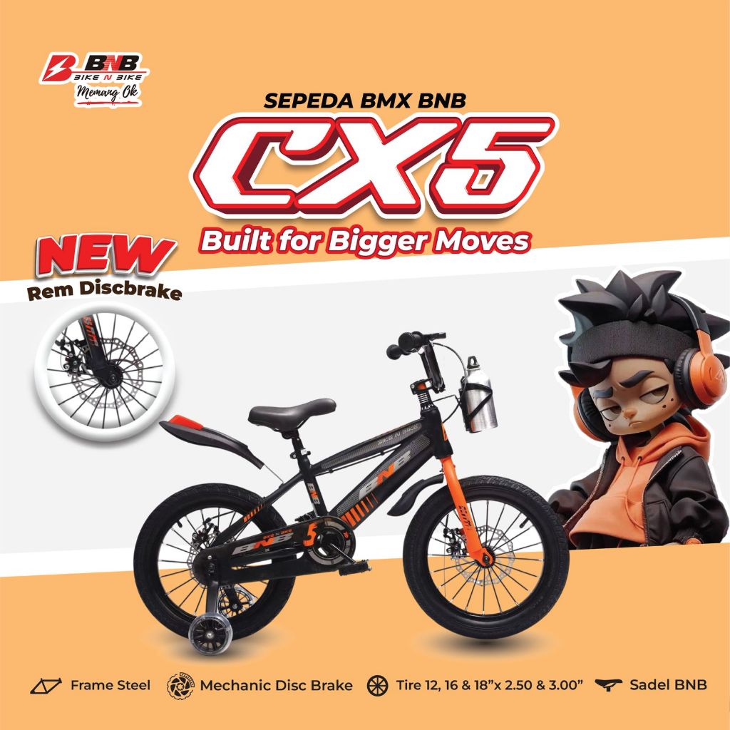 SEPEDA BMX 12 INCH BNB CAPYBARA BMX 12 INCH BNB BIKE CX5