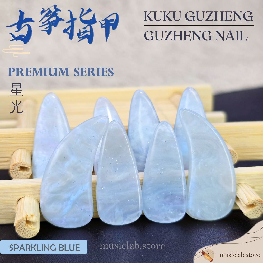 MUSIC LAB Kuku Guzheng/ Kuku Kecapi - Sparkling Edition (Guzheng nail). Isi 8 pcs