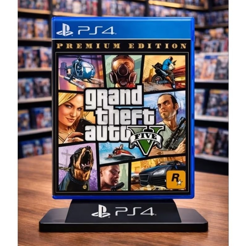 Kaset PS4 Grand Theft Auto V Premium Edition GTA 5 Game PS4 Disc Original PlayStation 4 GTA V