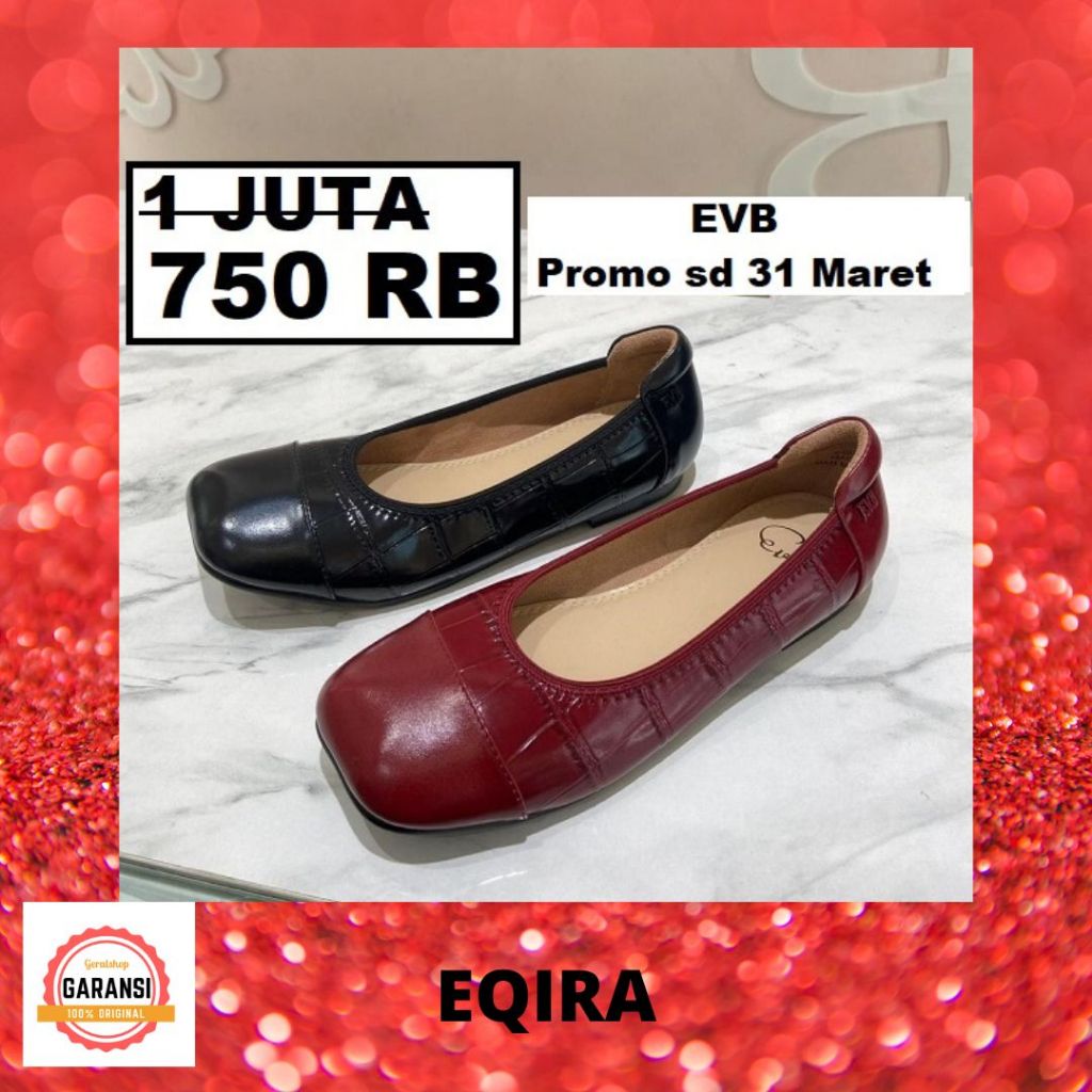 Sepatu wanita EVB flat shoes seri EQIRA original 100%
