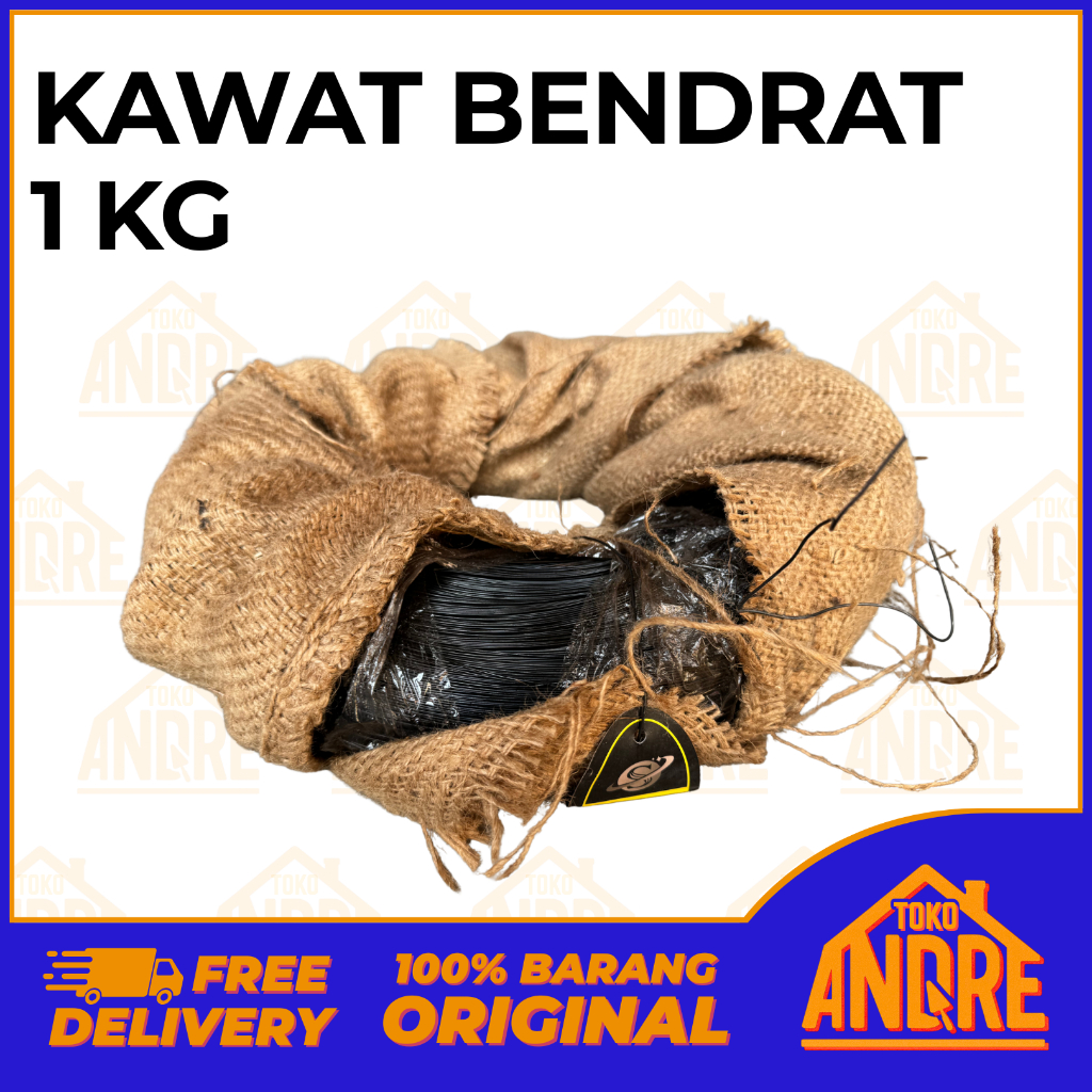 Kawat Bendrat 1 Kg / 1 Kilo Kawat Besi Hitam Pengikat Beton Ikat Rol Eceran Tali Behel Bangunan