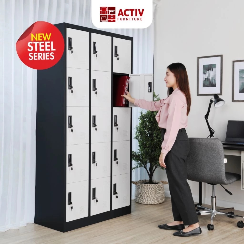 Activ Lemari Loker 15 Pintu Besi Anti-Jamur