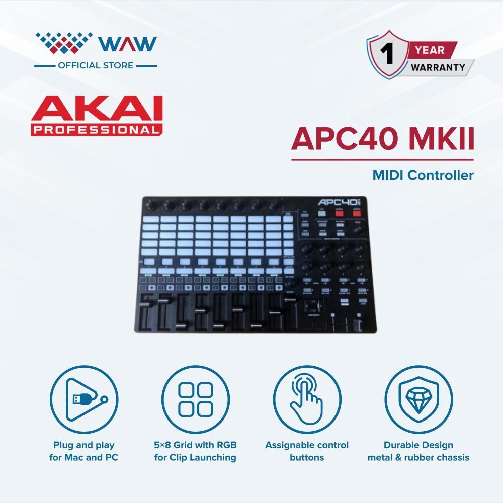 AKAI PROFESSIONAL APC40 MKII Controller Ableton Live 40 Pad USB Portabel Baru