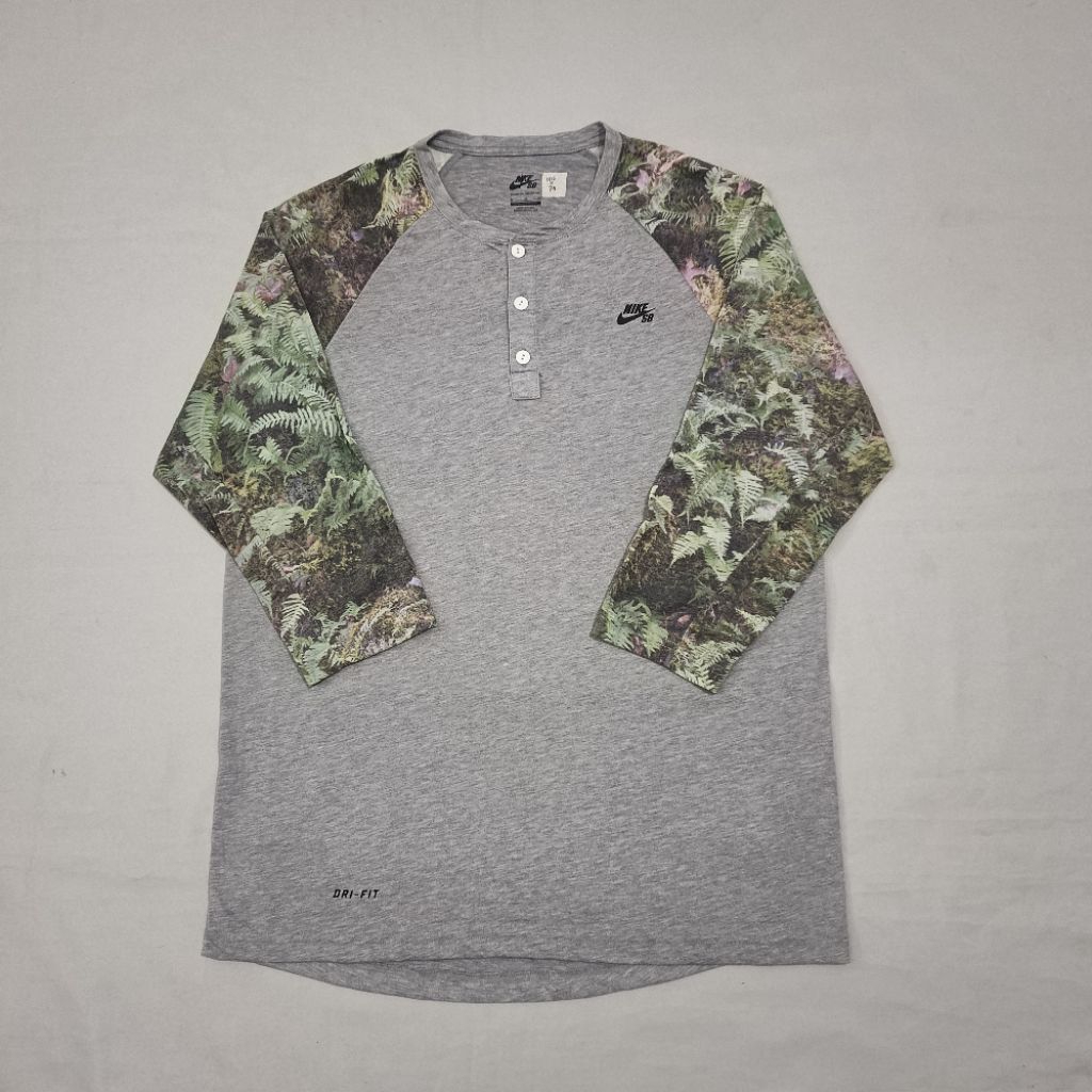 T SHIRT N*KE FERN HENLEY LONGSLEEVE