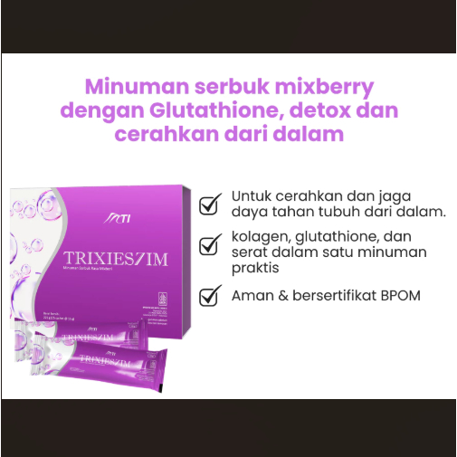 TrixieSlim Mixberry – Minuman Detox Alami Bantu Kurangi Lemak Perut
