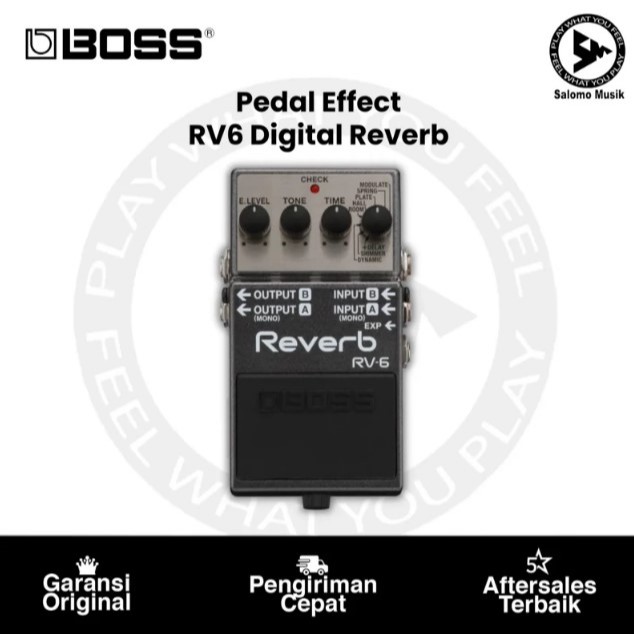 Pedal Efek Boss RV6 Digital Synth Processor Guitar Effects Pedal Original