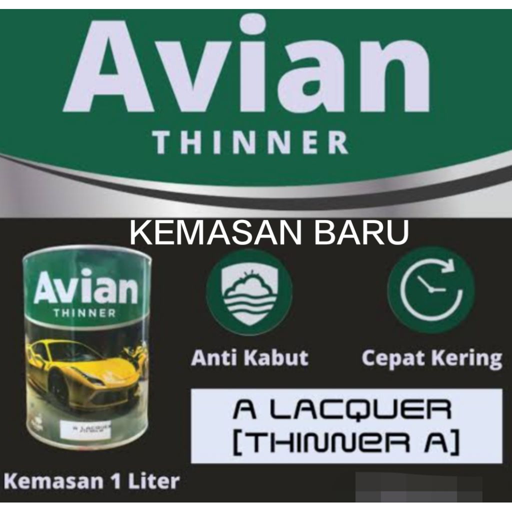 THINNER AVIA A AVIAN 1 LITER, PENGENCER CAT DUCO /KAYU /BESI ORIGINAL