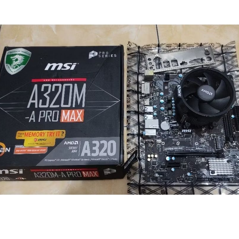 PAKET PROSESOR RYZEN 5 2600X + MOBO MSI A320M A PRO MAX