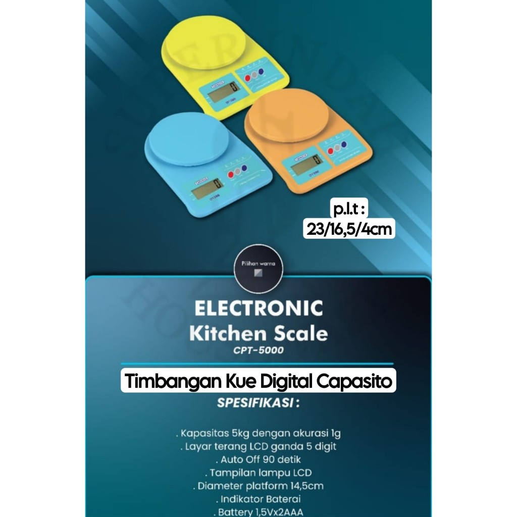 Timbangan dapur digital (ORI) SF 400 electronic kitchen scale / Timbangan adonan kue digital akurat