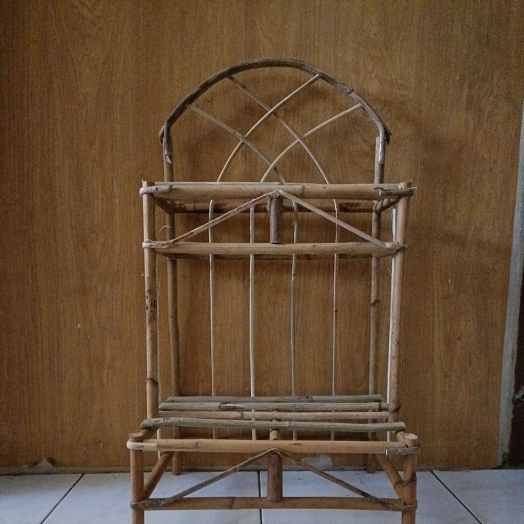 PARCEL KERANJANG ROTAN TINGKAT 2 kotak lebar bawah 34 tinggi 65