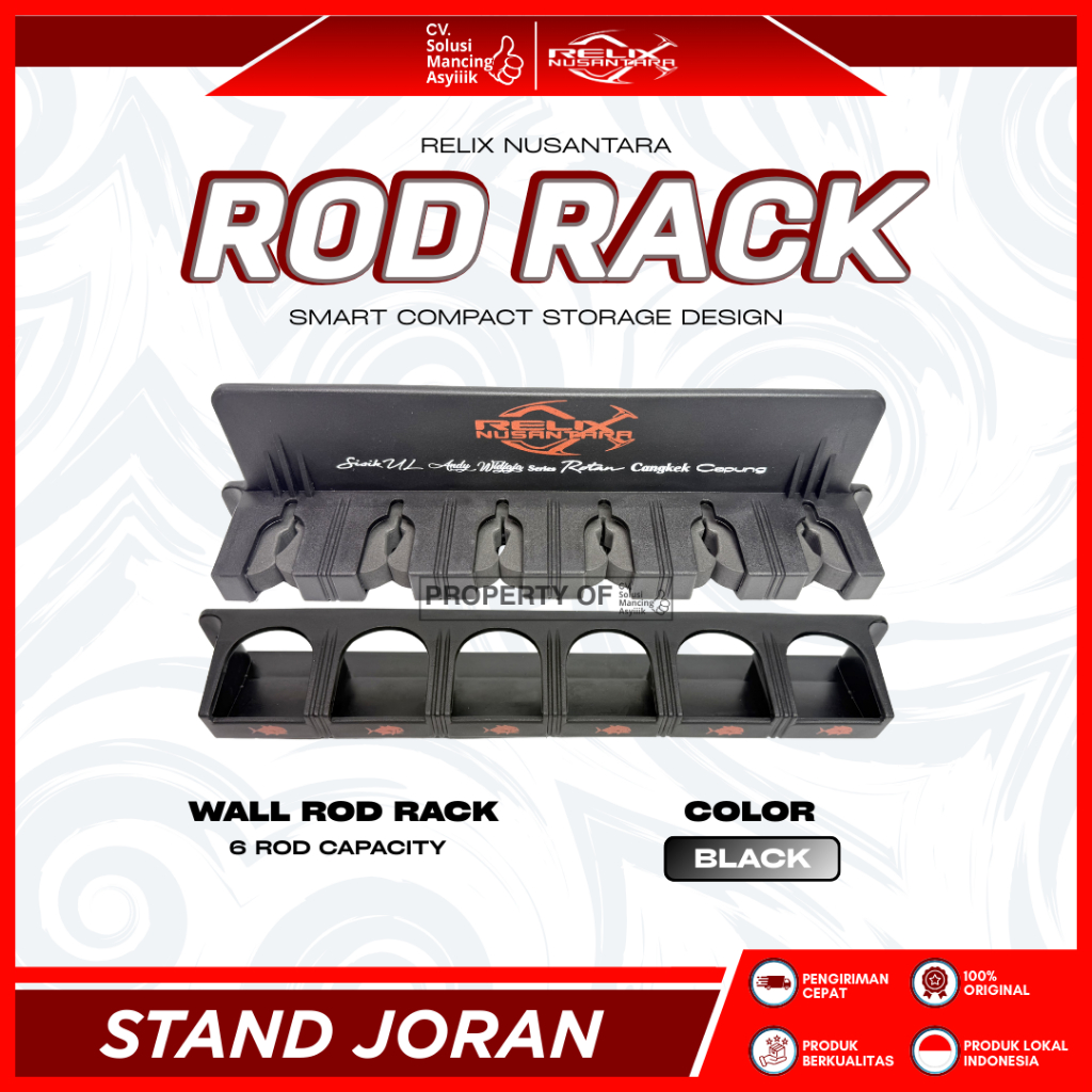 TEMPAT JORAN RELIX NUSANTARA |  RELIX NUSANTARA ROD RACK HITAM |  RAK DINDING JORAN PANCING