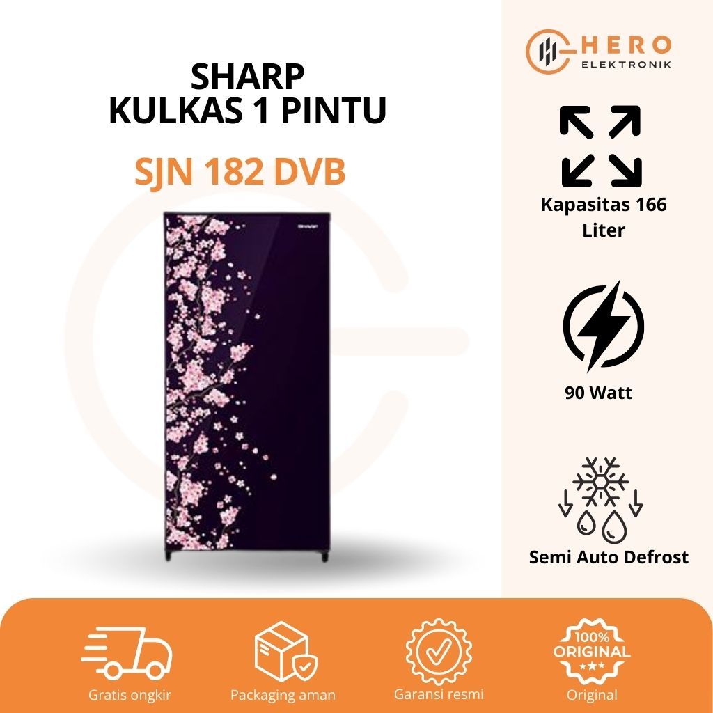 Kulkas 1 Pintu SHARP SJ-N182ND VB 166 Liter