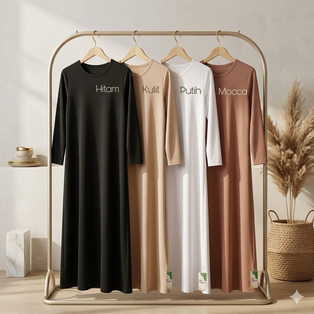 INNER DRESS/ OBLONG LENGAN PANJANG/MANSET GAMIS LENGAN PANJANG/INNER DRESS LENGAN PANJANG