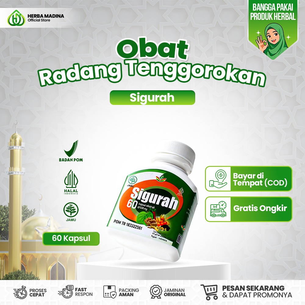 Herba Madina | SIGURAH - Tenggorokan/Obat Radang Tenggorokan/Antibiotik Radang Tenggorokan/Salep Rad
