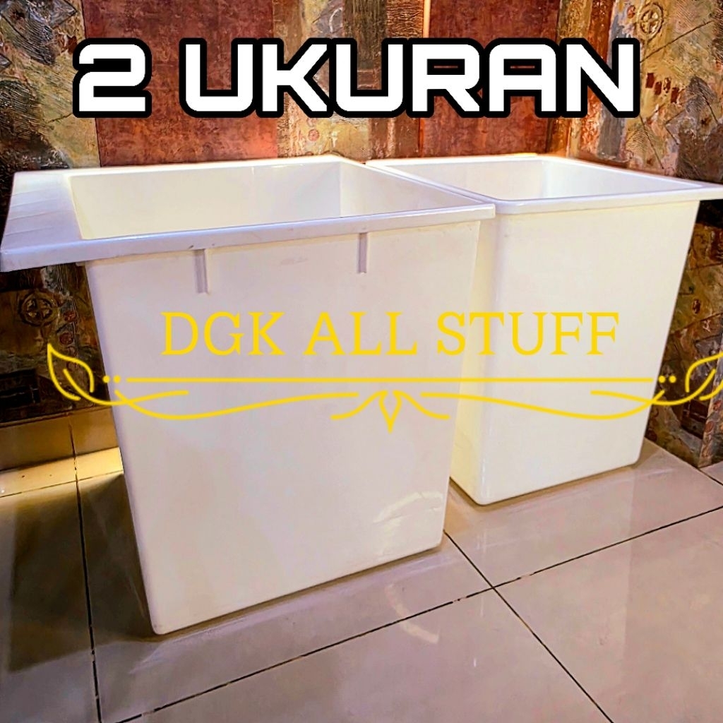 Bak Ember Air Mandi Sudut Segi Petak Kamar Mandi Toilet WC PVC Plastik Ukuran Jumbo Besar 120 Liter 